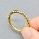 Antique Georgian 14ct yellow Gold Engraved Split Ring