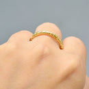 Antique Georgian 14ct yellow Gold Engraved Split Ring