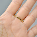 Antique Georgian 14ct yellow Gold Engraved Split Ring