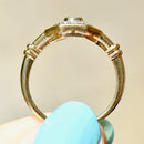 Vintage 1990s Sapphire & Diamond 18CT Yellow Gold Target Ring (0.59ct)
