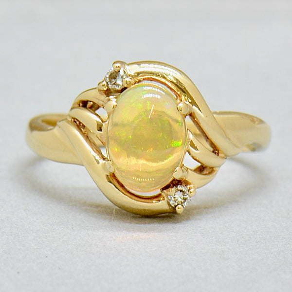 Opal & Diamond Ring (0.79ct)