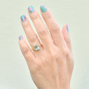 Vintage Aquamarine & Diamond Cross-Over Set Ring (1.15cts)