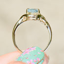 Vintage Aquamarine & Diamond Cross-Over Set Ring (1.15cts)