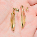 Lemon Quartz & Diamond 9ct Yellow Gold Drop Earrings (6.35cts)