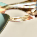 1980s Aquamarine Gypsy Set 9ct Yellow Gold Ring