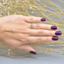 Art deco Emerald 18ct Yellow Gold & Platinum Trilogy Engagement Ring