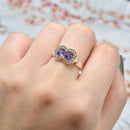 Victorian Amethyst & Seed Pearls 9ct Rose Gold Ring