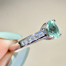 パライバトルマリン＆ダイヤモンドリング（18Kホワイトゴールド）