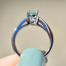 パライバトルマリン＆ダイヤモンドリング（18Kホワイトゴールド）