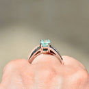 パライバトルマリン＆ダイヤモンドリング（18Kホワイトゴールド）