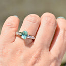 パライバトルマリン＆ダイヤモンドリング（18Kホワイトゴールド）