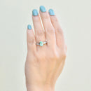 パライバトルマリン＆ダイヤモンドリング（18Kホワイトゴールド）