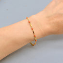 Vintage 18ct Yellow Gold Coral Beads Bracelet (7.25 inch or 18.5cm long)