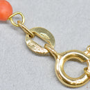Vintage 18ct Yellow Gold Coral Beads Bracelet (7.25 inch or 18.5cm long)