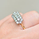 Vintage 1970s Three-Row Diamond 18ct Yellow Gold Dress Ring (1.75cts)