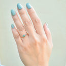 Deco Blue Zircon 18ct Yellow Gold & Platinum Solitaire Ring (0.81ct)