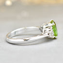 Vintage Bi-Coloured Mint Tourmaline and Diamond 18CT White Gold Engagement Ring (2.13cts)