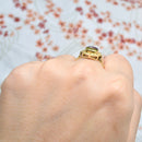 Vintage 1990s Suffragette Style 18CT Yellow Gold Dress Ring (1.86cts)