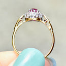 Ruby & Diamond 18ct Yellow Gold Halo Engagement Ring (0.87ct)