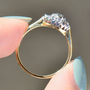 ヴィンテージ ダイヤモンド 18カラット イエローゴールド デイジー ハロー エンゲージリング (0.31カラット)