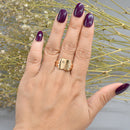 Vintage 1980 Diamond Set 9CT Yellow Gold Engraved Signet Ring