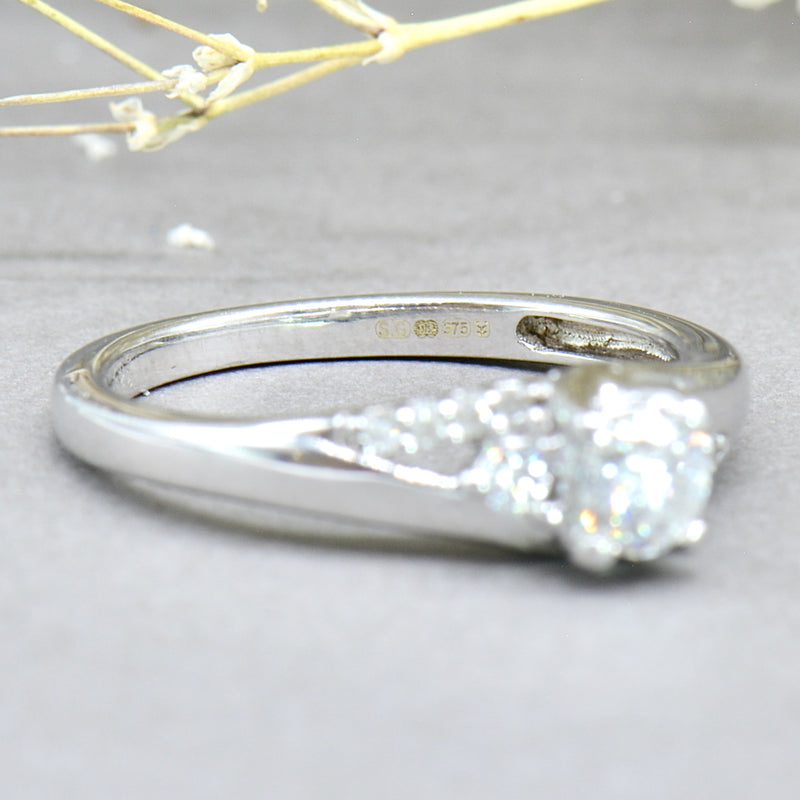 9ct White Gold Diamond Engagement Ring (0.40ct)