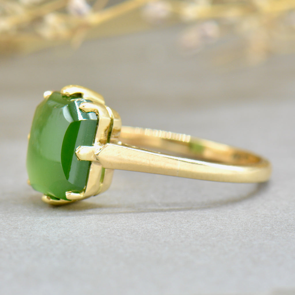 Green Chalcedony Ring with .60 ct. t.w. Peridot in Sterling Silver |  Ross-Simons