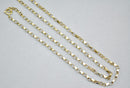 Vintage 9ct Yellow Gold Bevelled Flat Curb Chain 18 inch Long