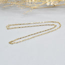 Vintage 9ct Yellow Gold Bevelled Flat Curb Chain 18 inch Long