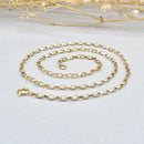Vintage 9ct Yellow Gold Bevelled Flat Curb Chain 18 inch Long