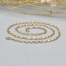 Vintage 9ct Yellow Gold Bevelled Flat Curb Chain 18 inch Long