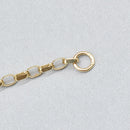 Vintage 9ct Yellow Gold Bevelled Flat Curb Chain 18 inch Long