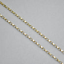 Vintage 9ct Yellow Gold Bevelled Flat Curb Chain 18 inch Long