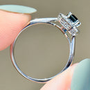 18ct White Gold Sapphire & Diamond Engagement Ring and Wedding Band Set