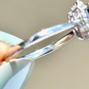 18ct White Gold Sapphire & Diamond Engagement Ring and Wedding Band Set