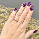 Vintage Ruby and Diamond 18ct Yellow Gold Half Eternity Wedding Band (0.60ct)