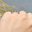 Ruby & Diamond 18CT Yellow Gold Half Eternity Seven-Stone Band (0.61ct)