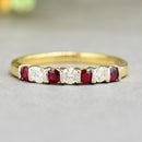 Ruby & Diamond 18CT Yellow Gold Half Eternity Seven-Stone Band (0.61ct)