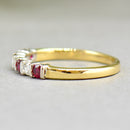 Ruby & Diamond 18CT Yellow Gold Half Eternity Seven-Stone Band (0.61ct)