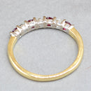 Ruby & Diamond 18CT Yellow Gold Half Eternity Seven-Stone Band (0.61ct)