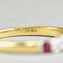 Ruby & Diamond 18CT Yellow Gold Half Eternity Seven-Stone Band (0.61ct)