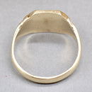 9ct Yellow Gold Mens Engraved Signet Ring