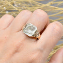 9ct Yellow Gold Mens Engraved Signet Ring