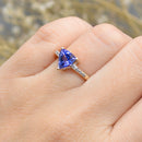 Tanzanite and Diamond 9ct Yellow Gold Ring (0.84ct)