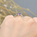 Tanzanite and Diamond 9ct Yellow Gold Ring (0.84ct)