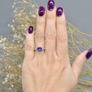 Tanzanite and Diamond 9ct Yellow Gold Ring (0.84ct)