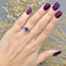 Tanzanite and Diamond 9ct Yellow Gold Ring (0.84ct)