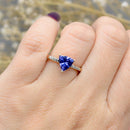 Tanzanite and Diamond 9ct Yellow Gold Ring (0.84ct)