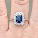 爱德华时代蓝宝石和钻石 18ct 黄金订婚戒指（1.47cts）