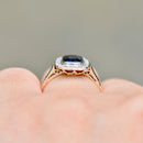 爱德华时代蓝宝石和钻石 18ct 黄金订婚戒指（1.47cts）